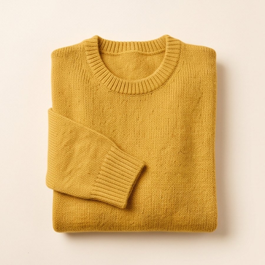 Chompa de baby alpaca mostaza