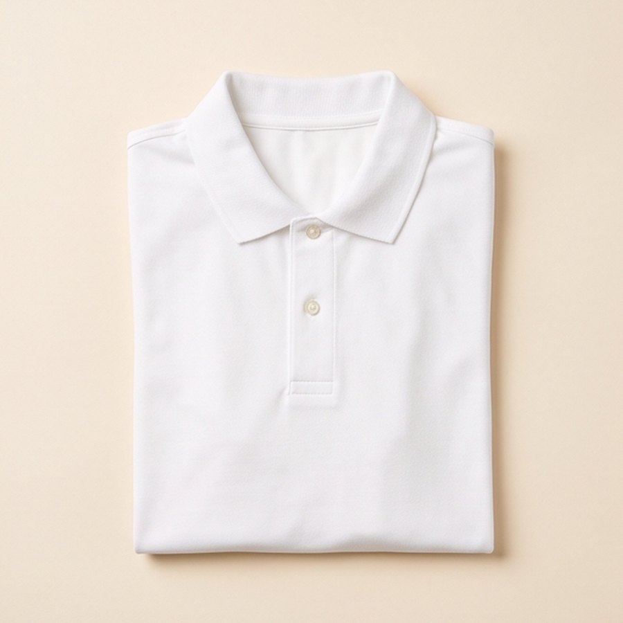 Polo de algodón pima blanco